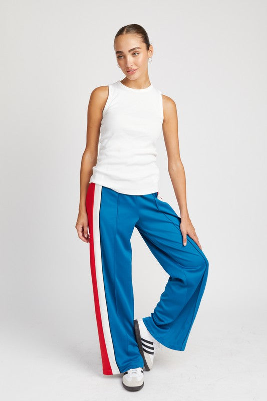 color block track pants