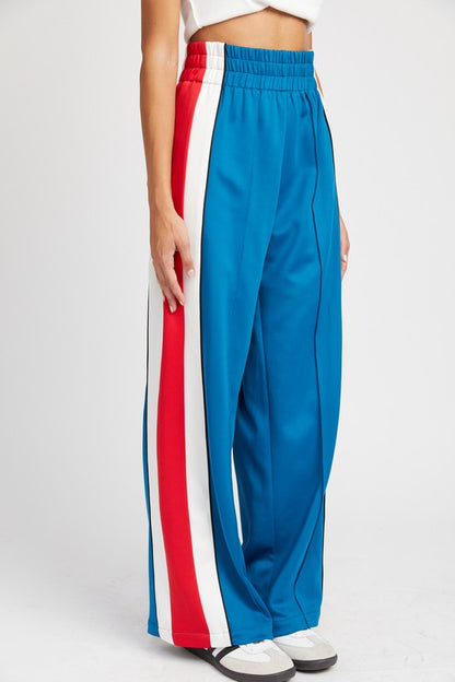 color block track pants