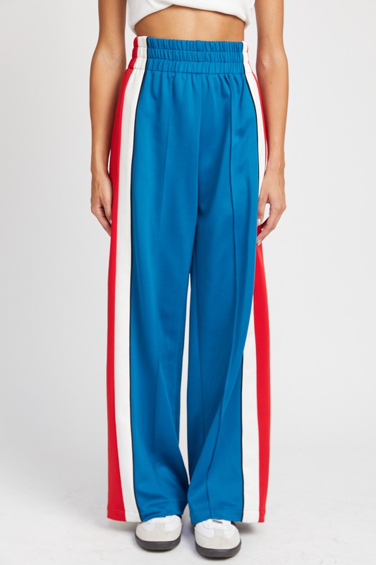 color block track pants